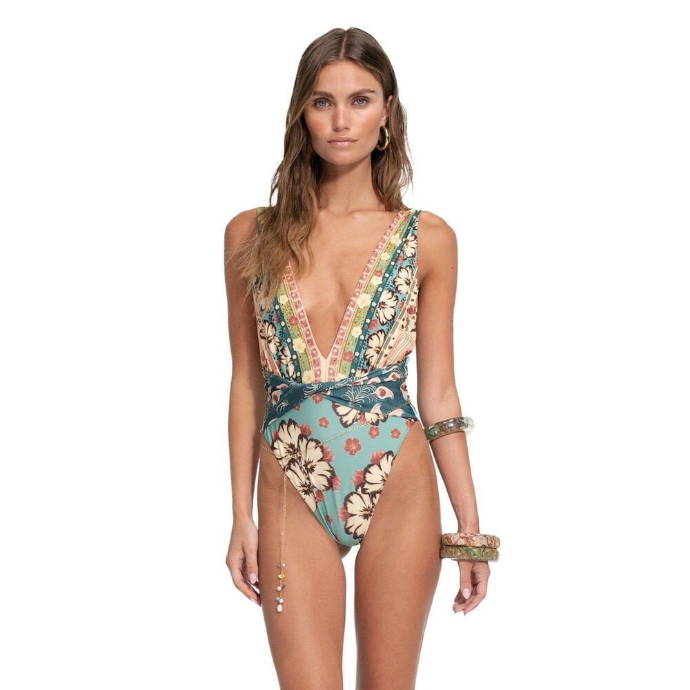 AGUA BENDITA Nader Ellis One Piece Swimsuit Size S NWT